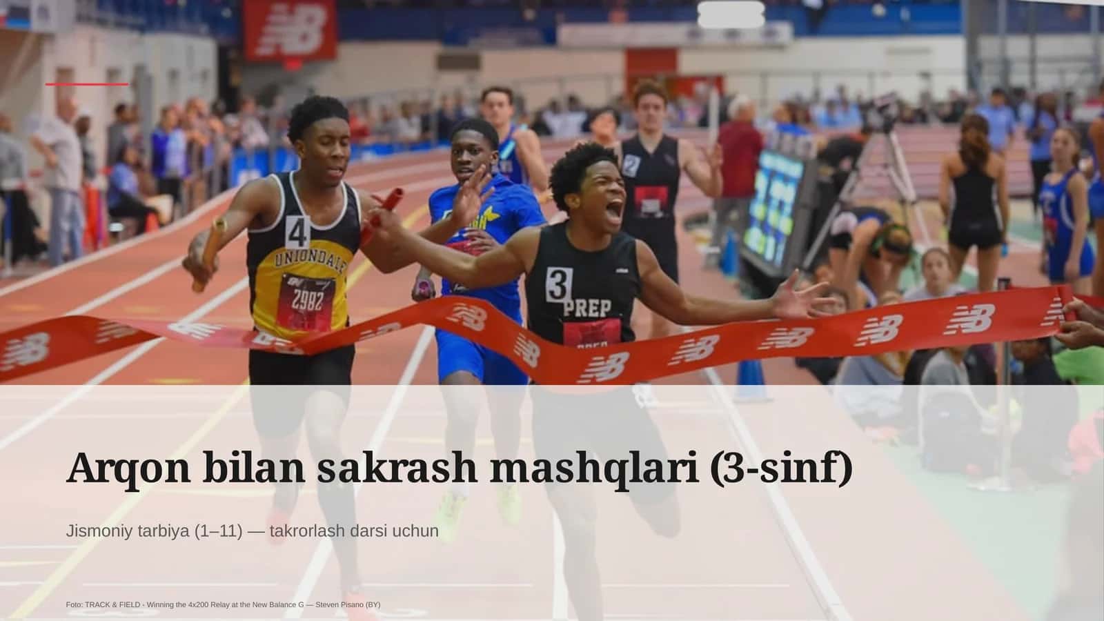 Arqon bilan sakrash mashqlari (3-sinf)