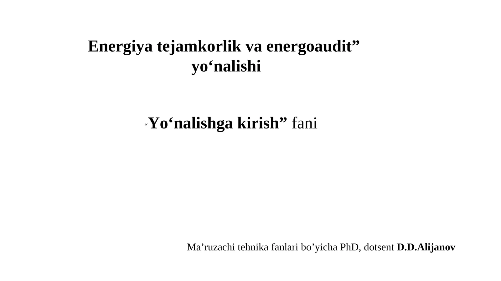 Energiya tejamkorlik va energoaudit