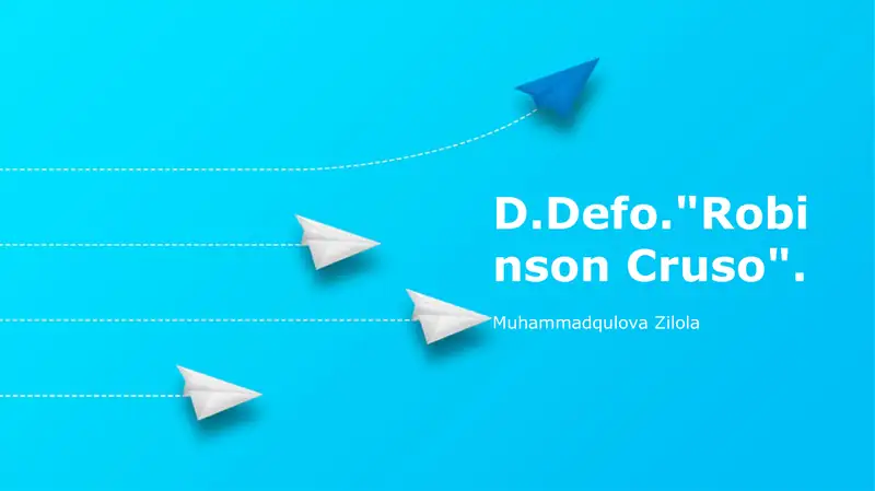 "Robinson Cruso"