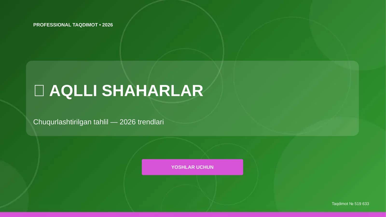 Aqlli shaharlar: chuqurlashtirilgan tahlil (2026 trendlari)