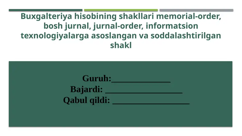 Buxgalteriyahisobini shakllarimemorial-order
