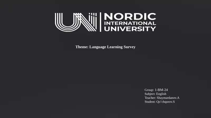 Language Learning Survey