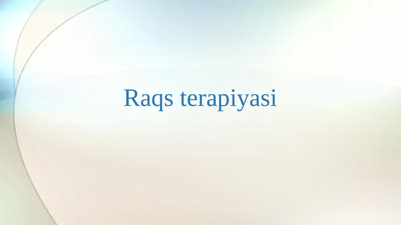 Raqs terapiyasi