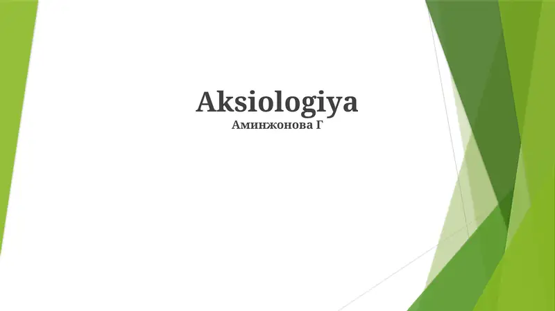Aksiologiya
