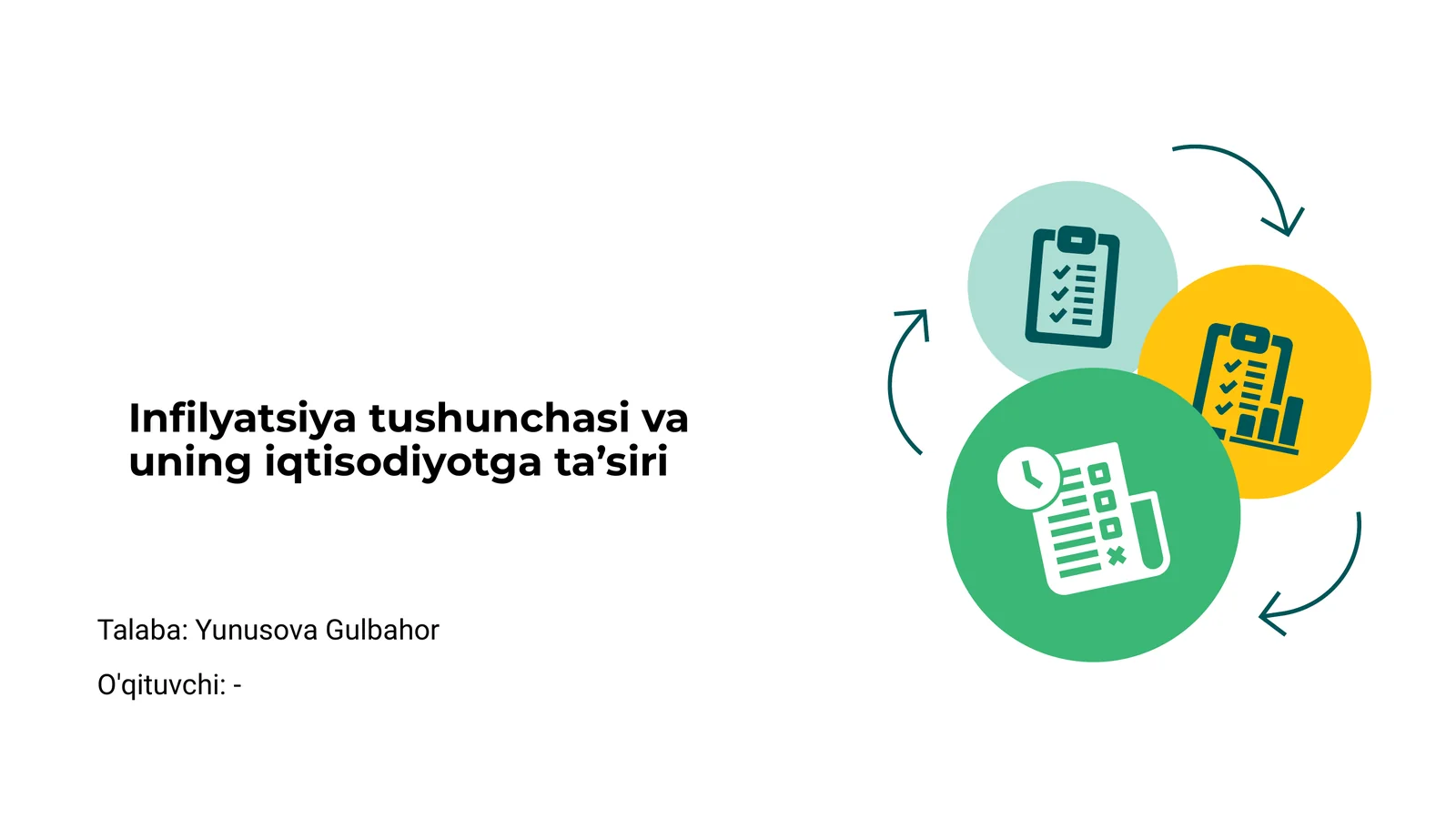 Inflyatsiya tushunchasi va uning iqtisodiyotga ta’siri