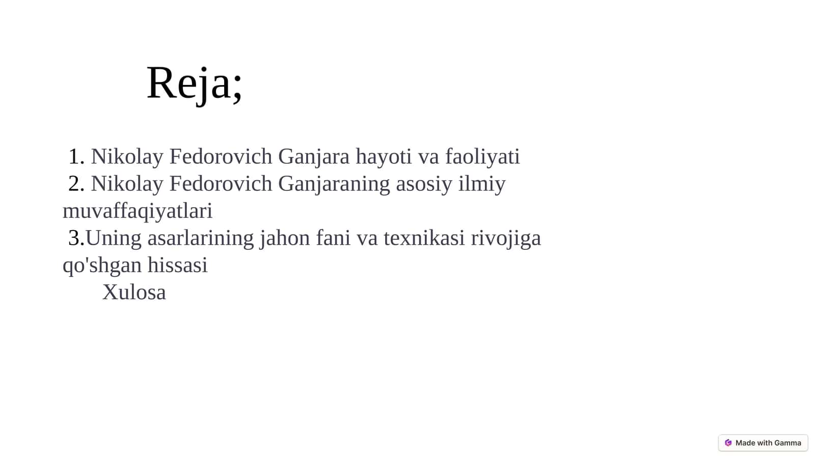 Nikolay Fedorovich Ganjara