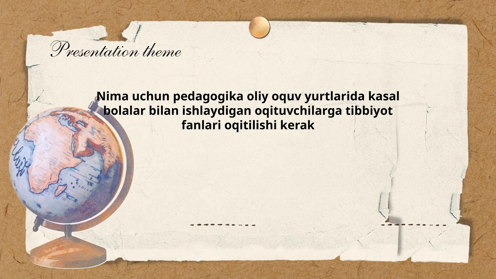 Kasal bolalar bilan ishlaydigan oqituvchilarga tibbiyot fanlari
