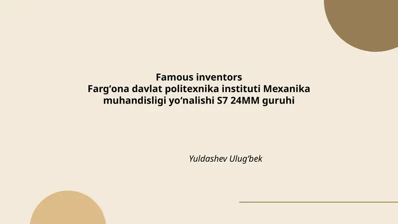 Famous inventors