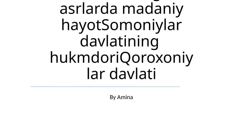 Somoniylar davlati madaniyati