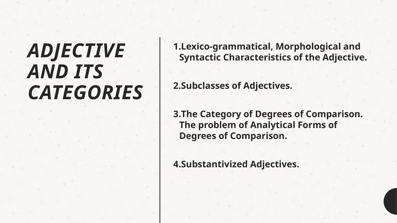 ADJECTIVEAND ITS CATEGORIES