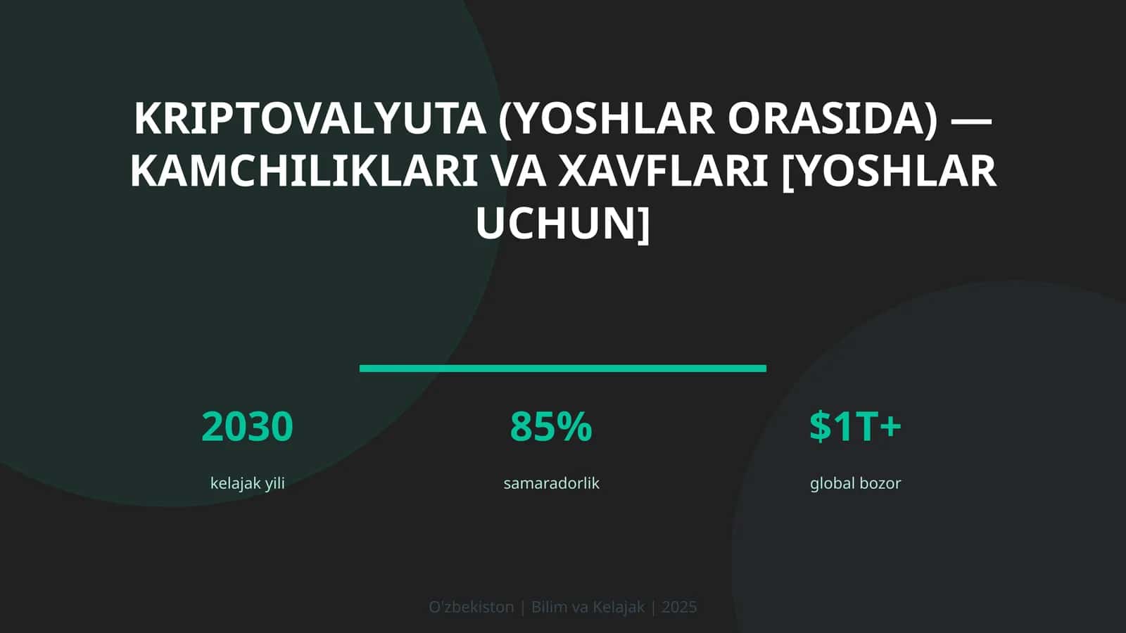Kriptovalyuta (yoshlar orasida) — kamchiliklari va xavflari [yoshlar uchun]