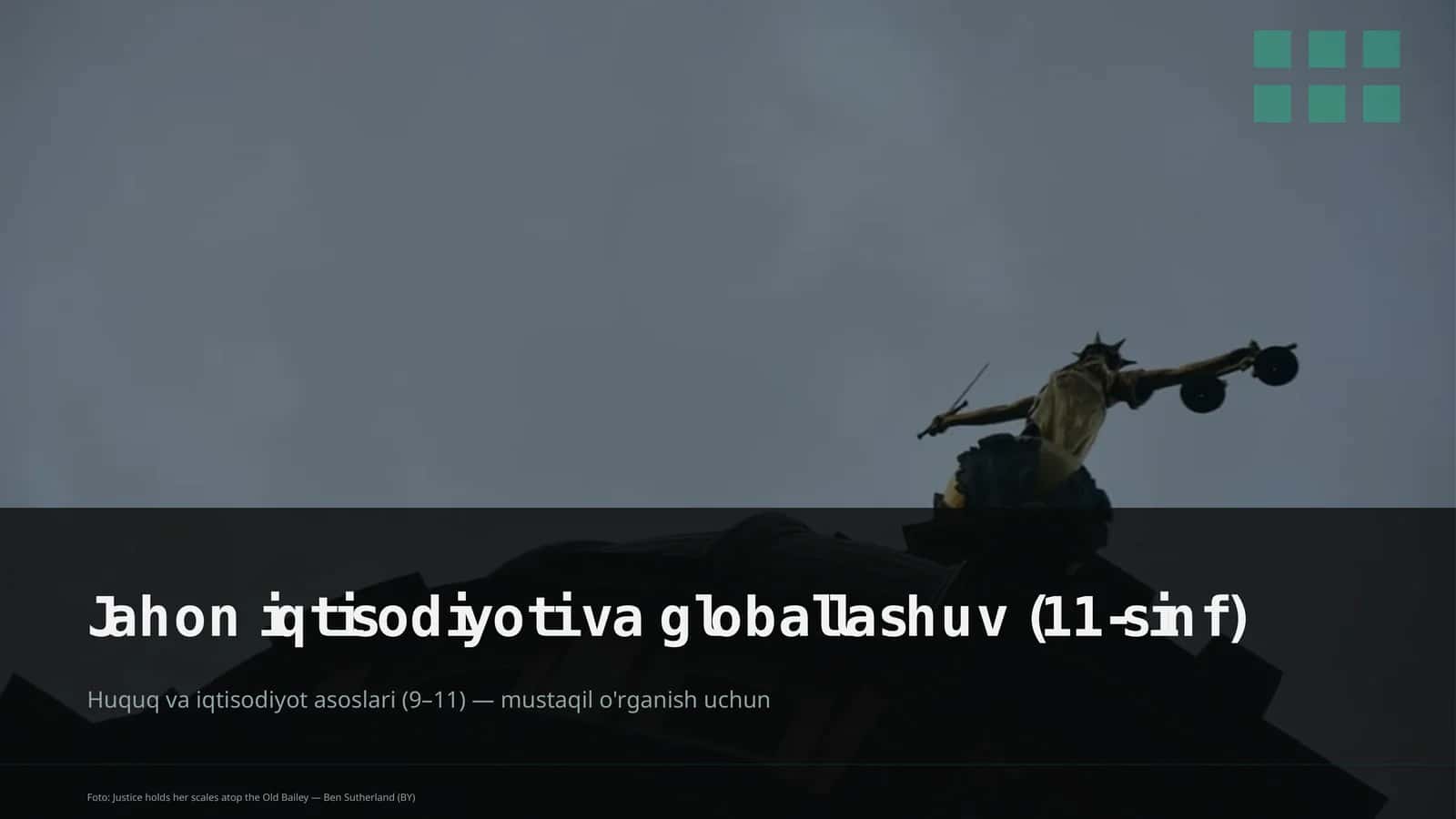 Jahon iqtisodiyoti va globallashuv (11-sinf)