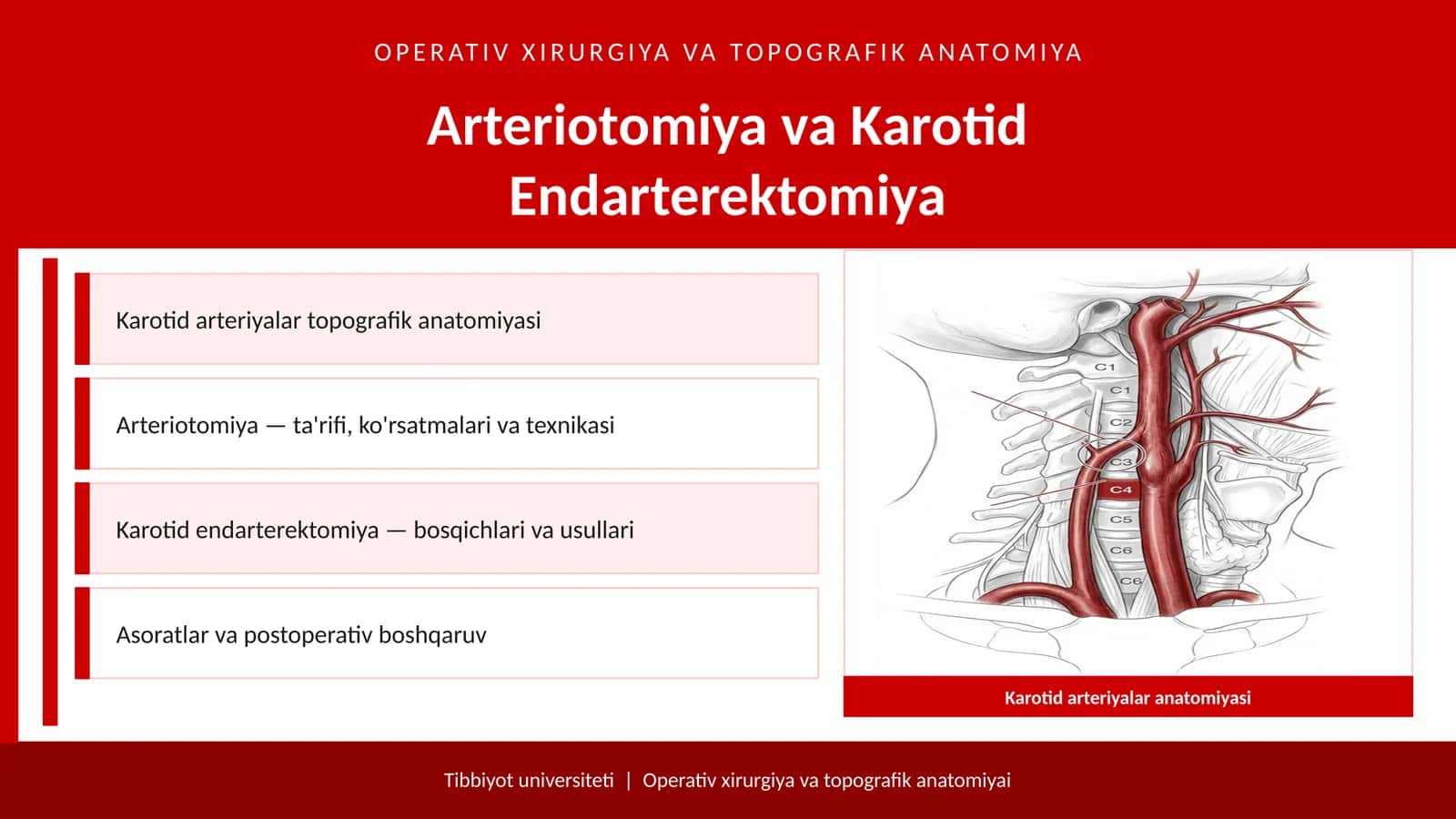 ARTERIOTOMIYA KAROTID PREZENTATSIYA