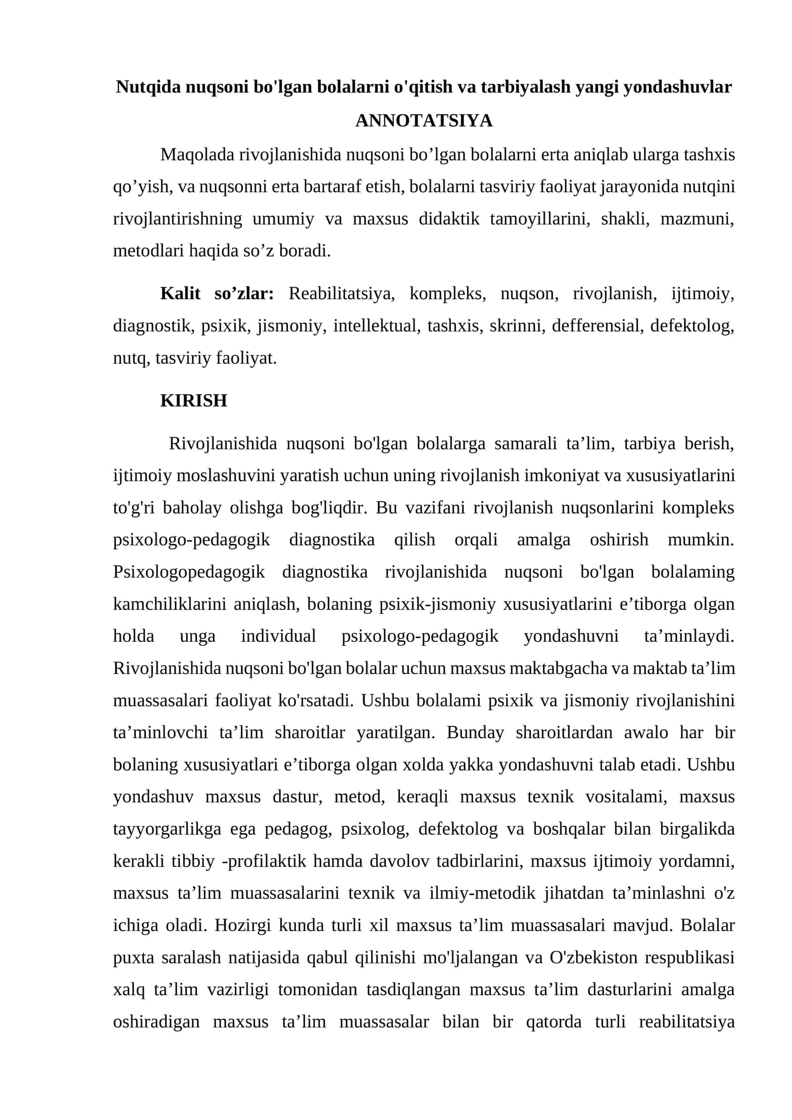 Bolalar tasviriy faoliyati
