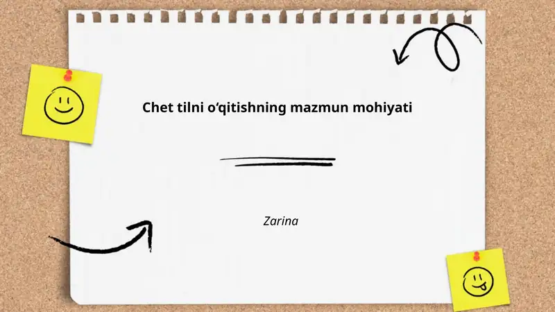 Chet tilni o‘qitishning mazmun mohiyati