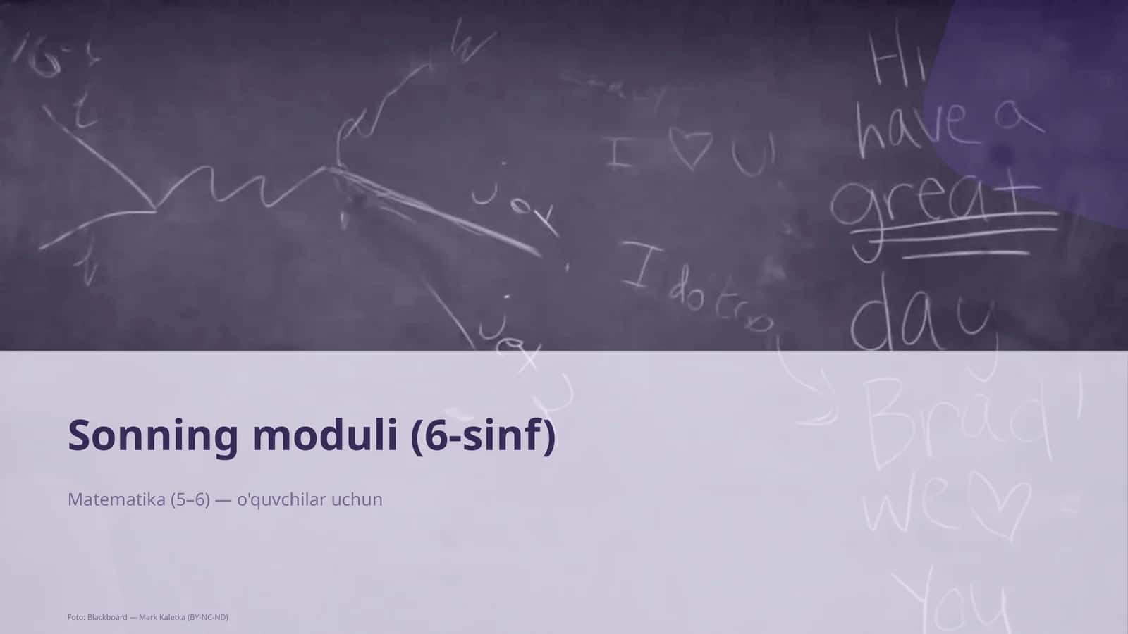 Sonning moduli (6-sinf)