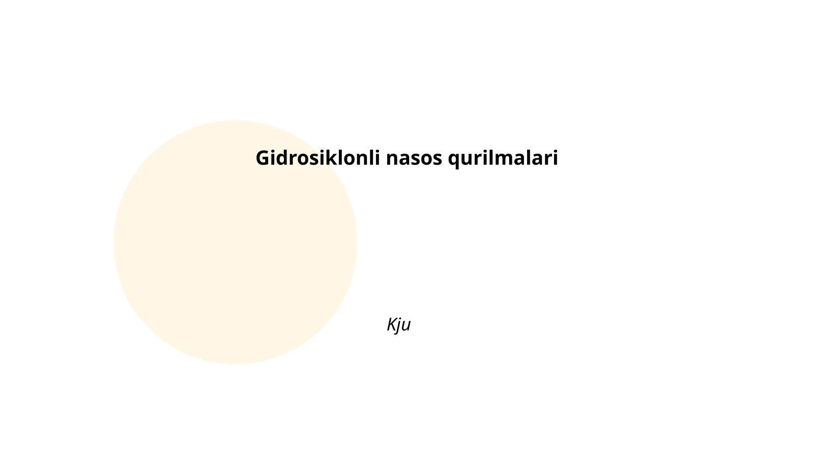 Gidrosiklonli nasos qurilmalari