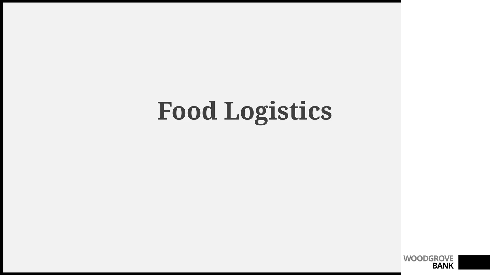 Oziq-ovqat ta'minoti zanjiri va sovuq zanjir logistikasi