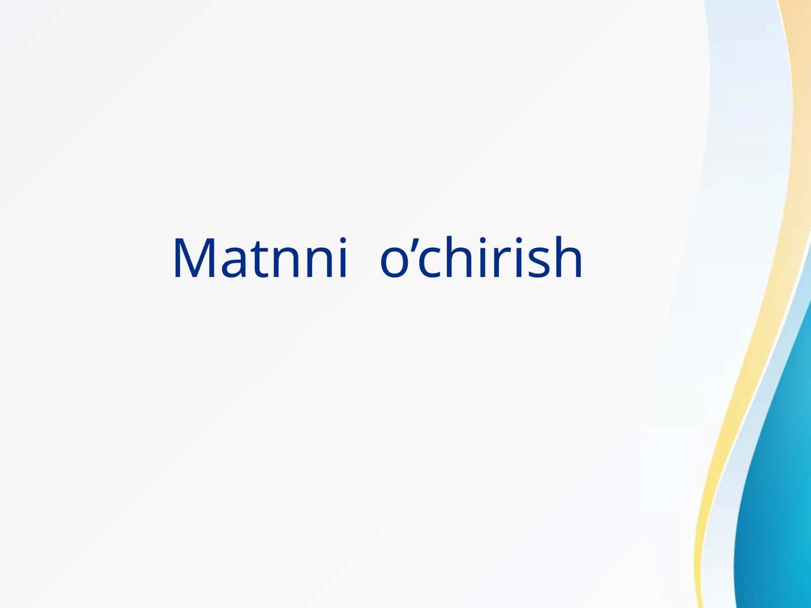 Matnni  o’chirish