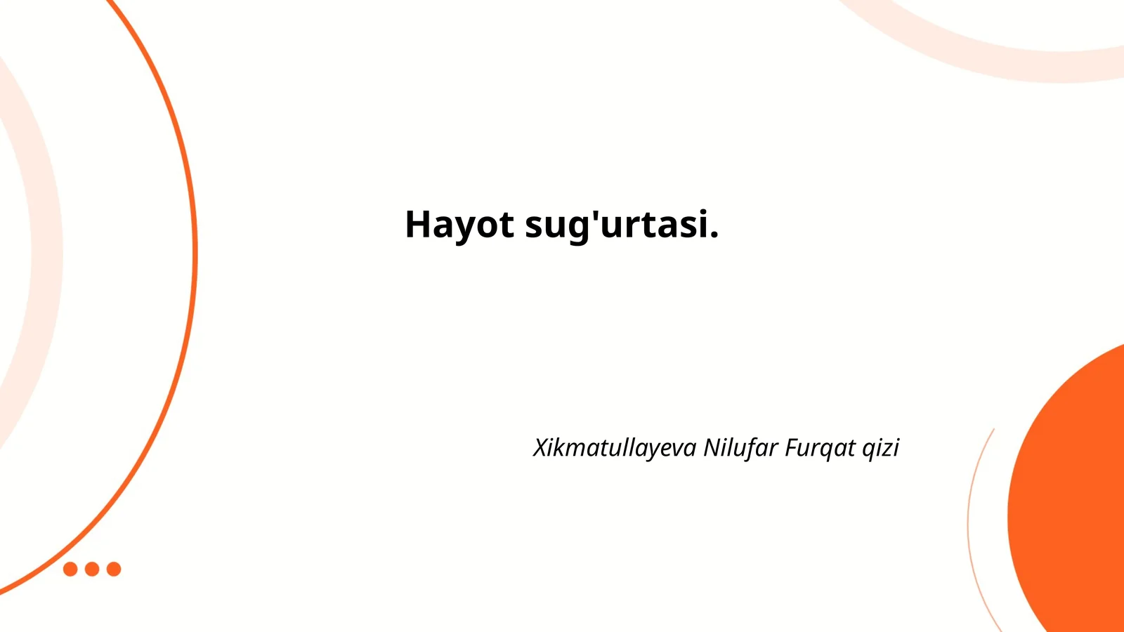 Hayot sug'urtasi