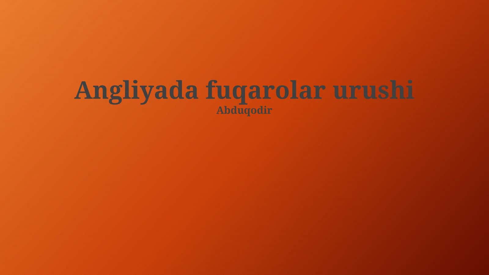 Angliyada fuqarolar urushi