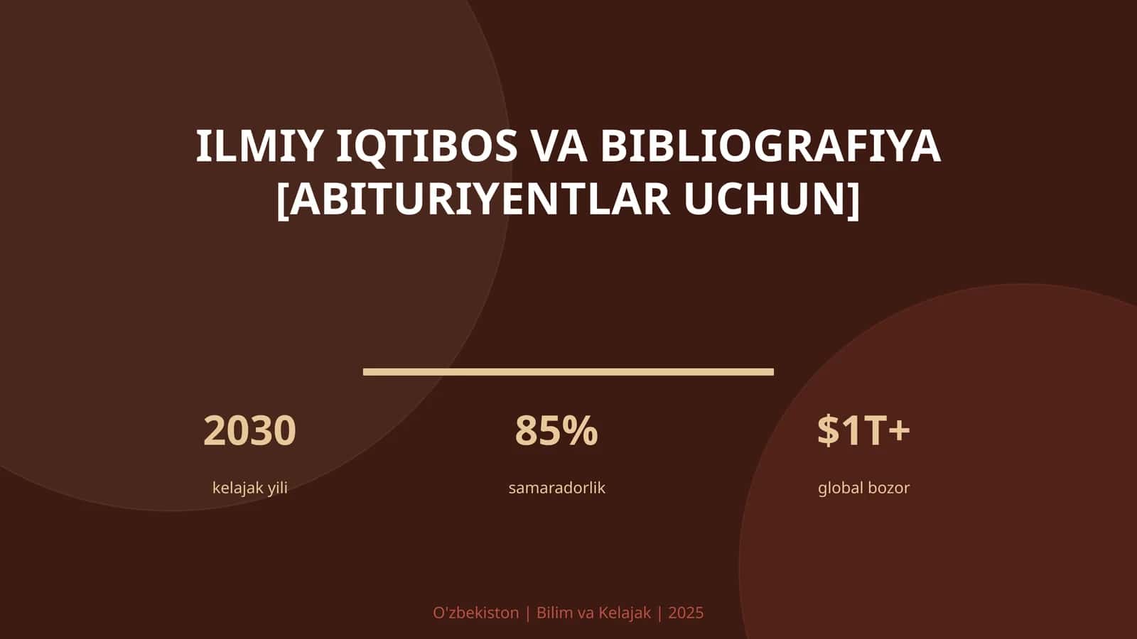 Ilmiy iqtibos va bibliografiya [abituriyentlar uchun]
