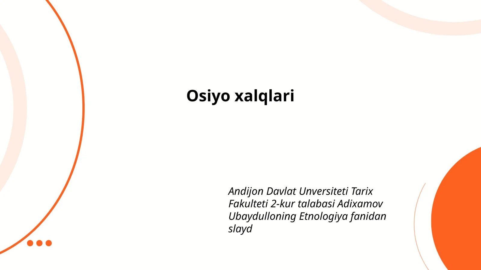 Osiyo xalqlari