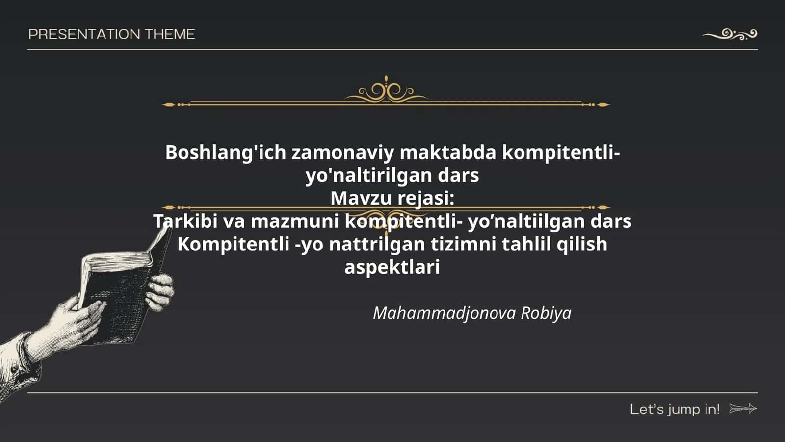Boshlang'ich zamonaviy maktabda kompitentli-yo'naltirilgan dars