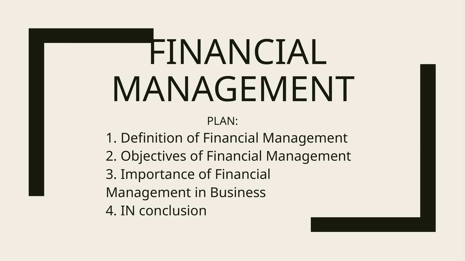 Financial Management