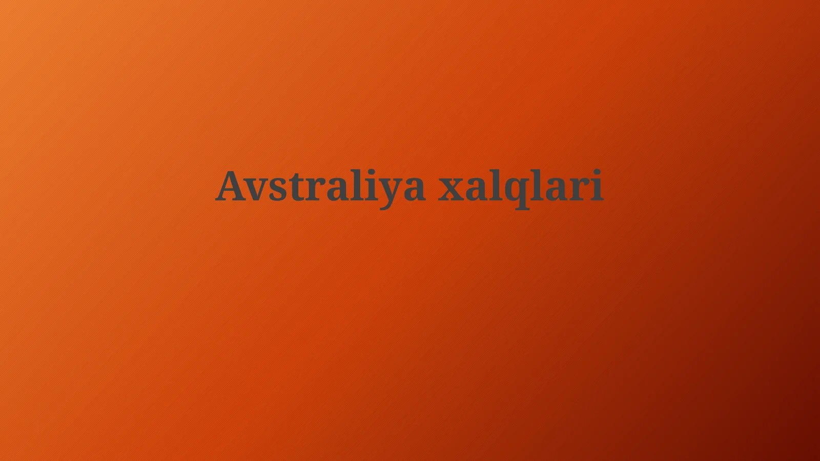 Avstraliya Aborigendlari Madaniyati