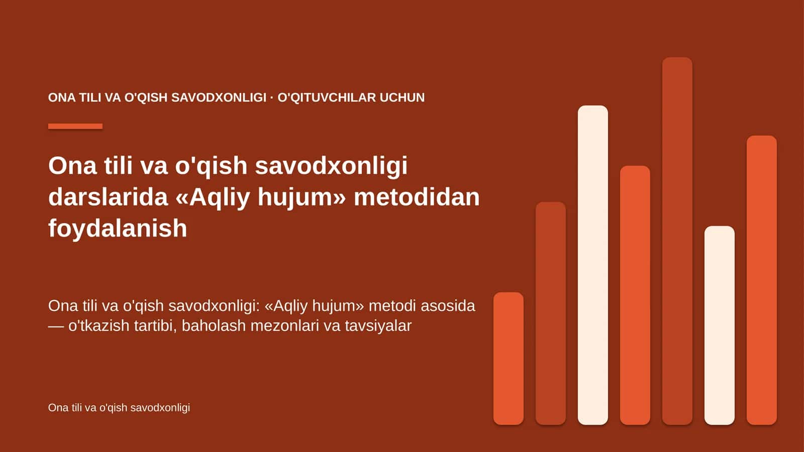 ona tili va o'qish savodxonligi darslarida aqliy hujum metodidan foydalanish 9392