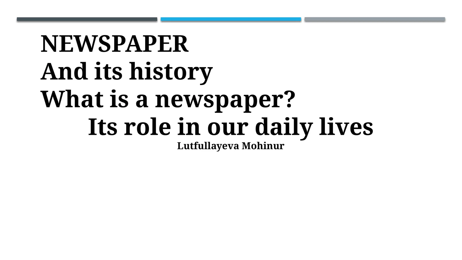 What is a Newspaper?
