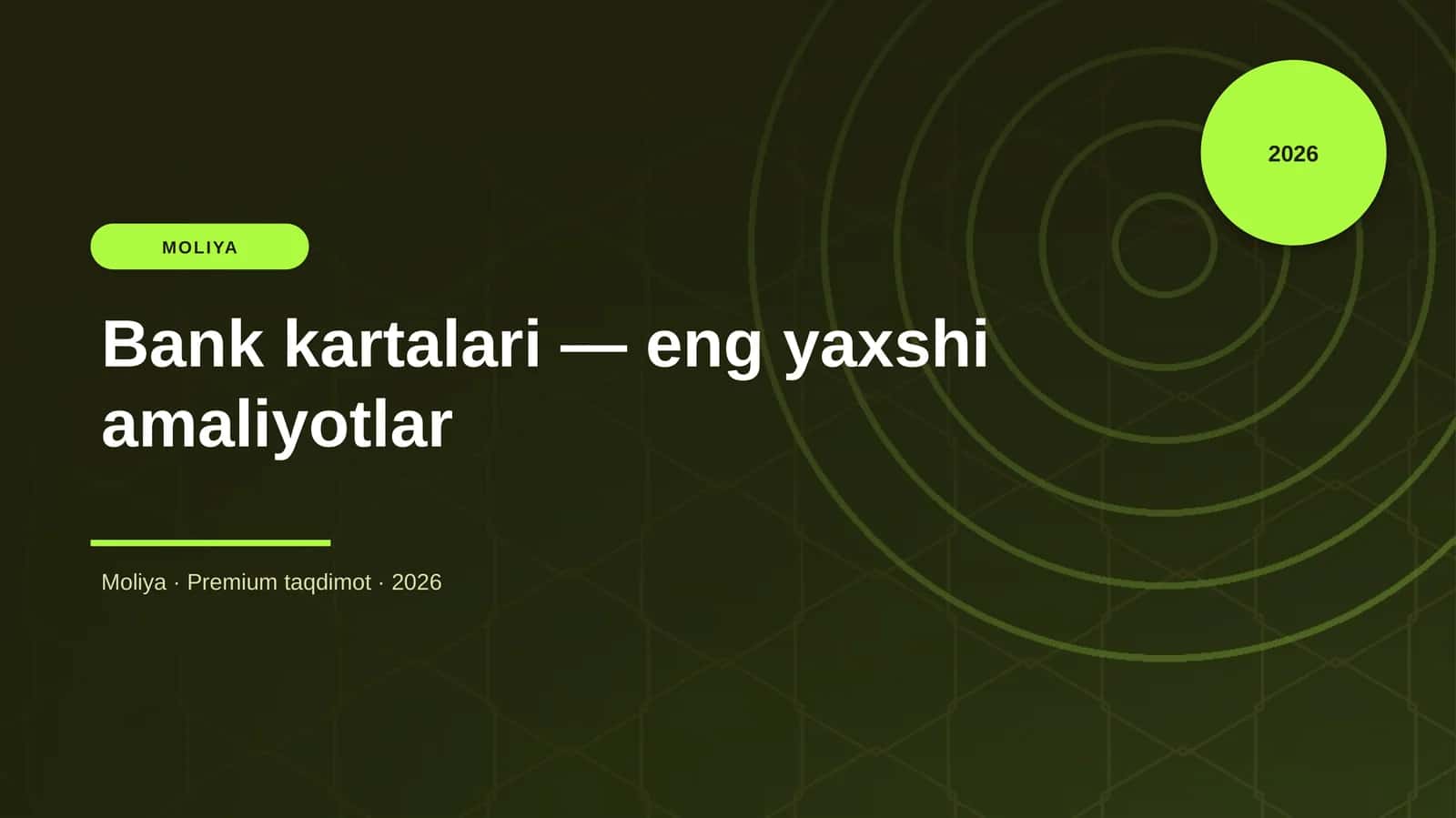 Bank kartalari — eng yaxshi amaliyotlar