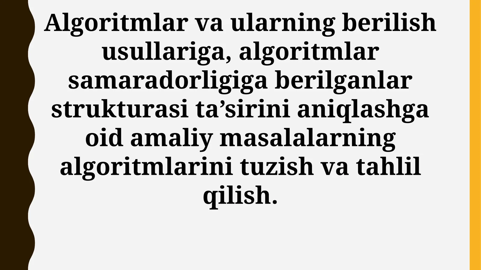 Algoritmlar va ularning berilish usullari