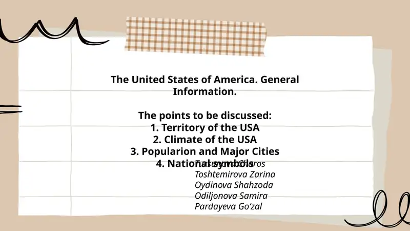 The United States of America. General Information