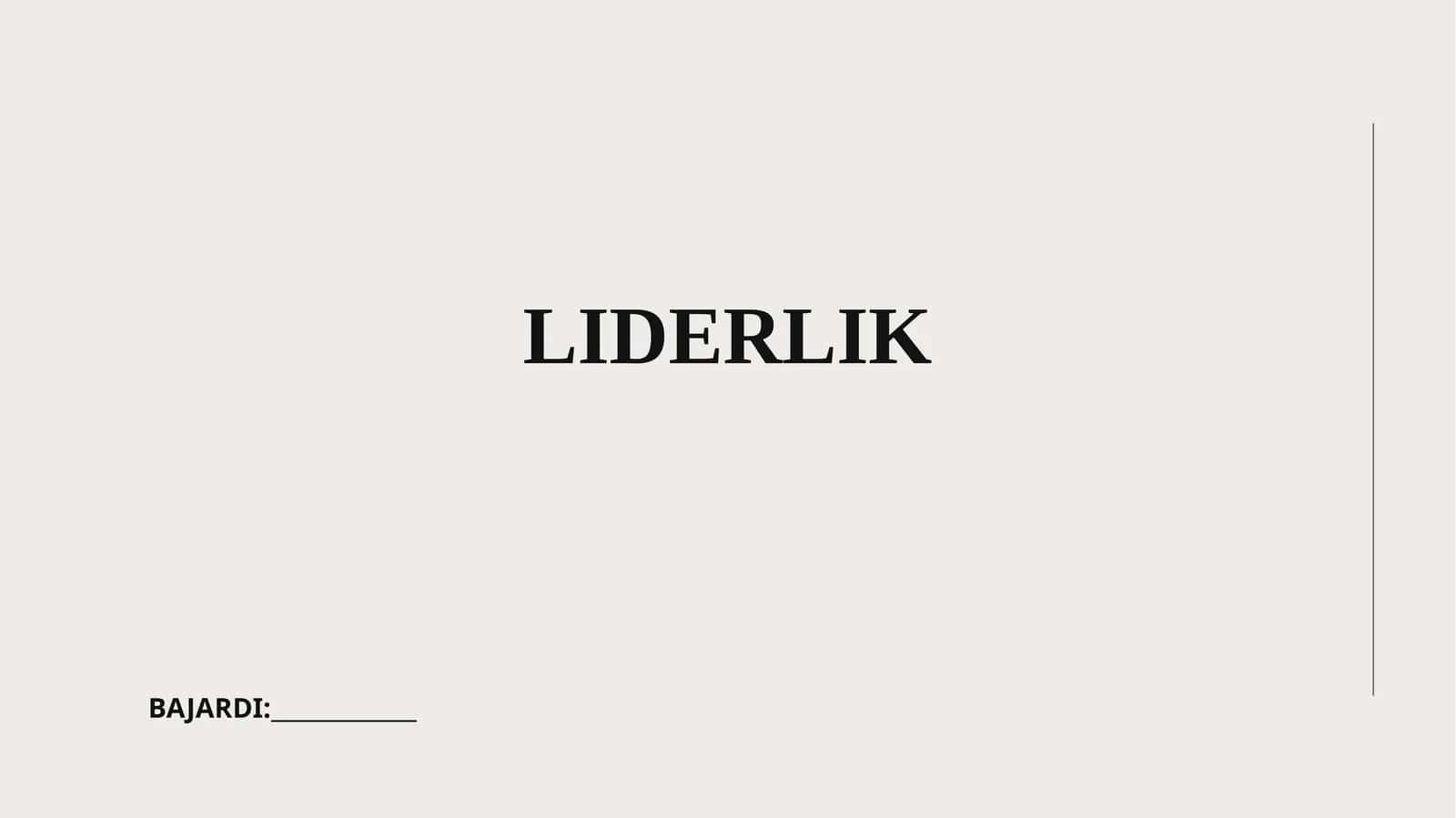 Liderlik
