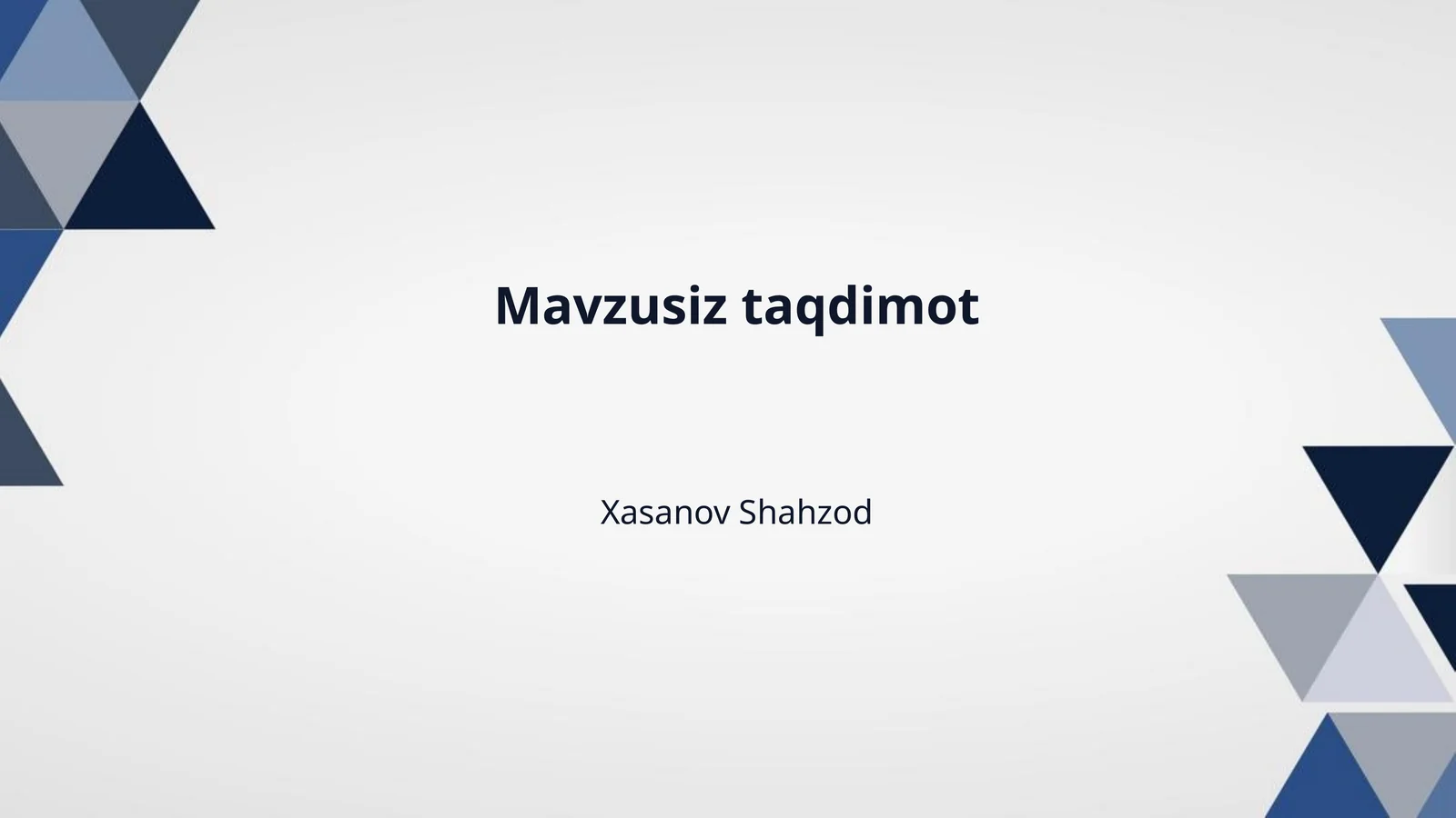 Mavzusiz taqdimot