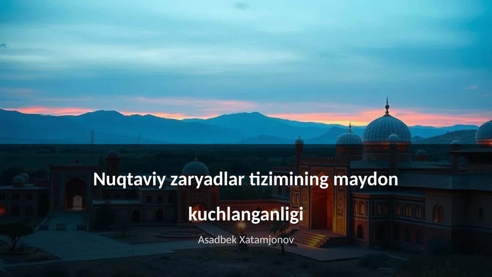 Nuqtaviy zaryadlar tizimining maydon kuchlanganligi