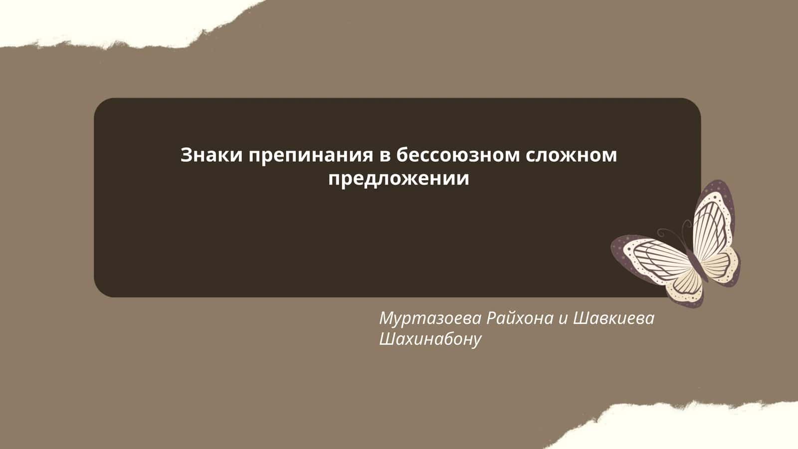 Знаки препинания в бессоюзном сложном предложении