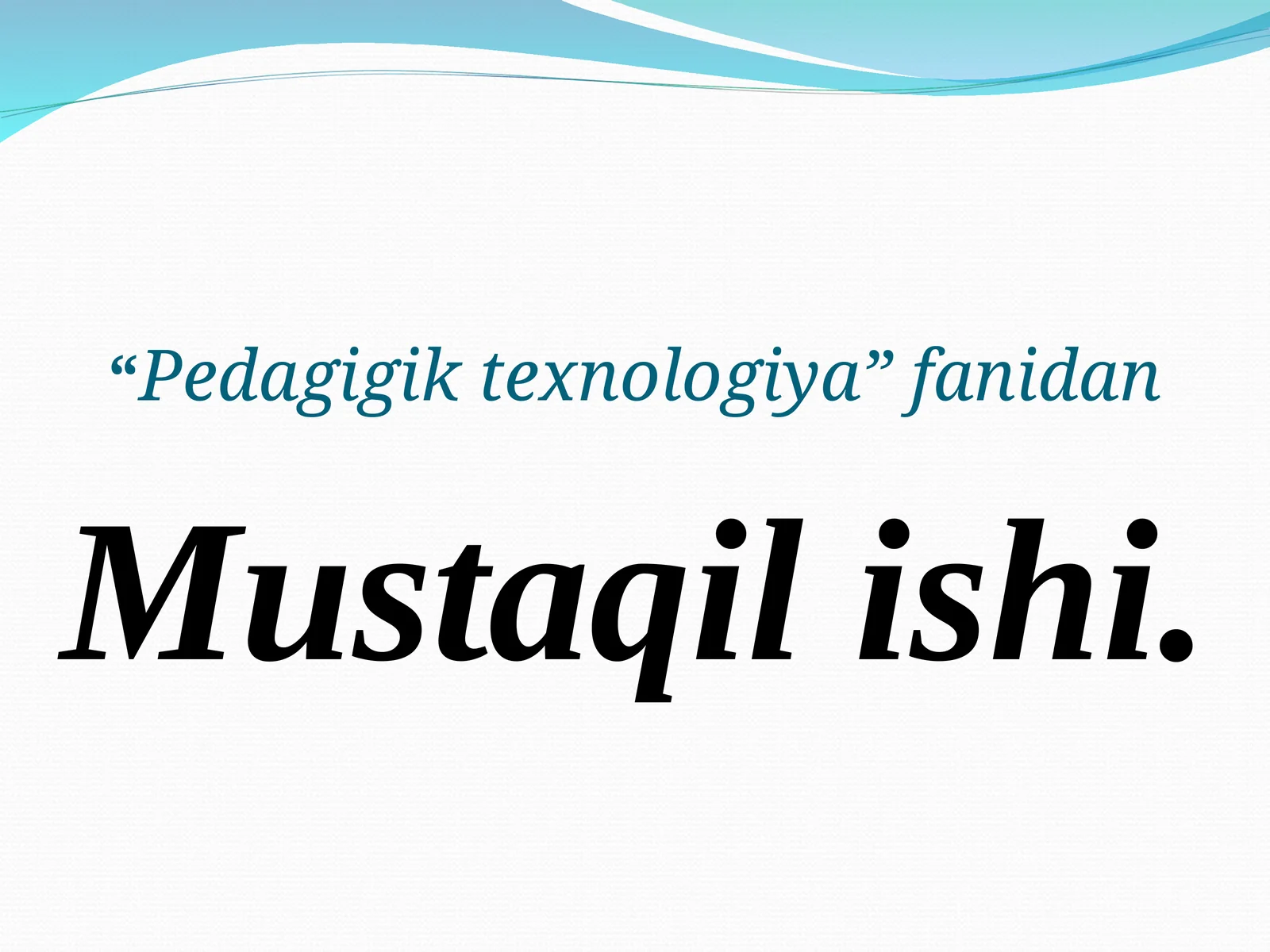 PEDAGOGIK TEXNOLOGIYALARNI RIVOJLANISH TARIXI