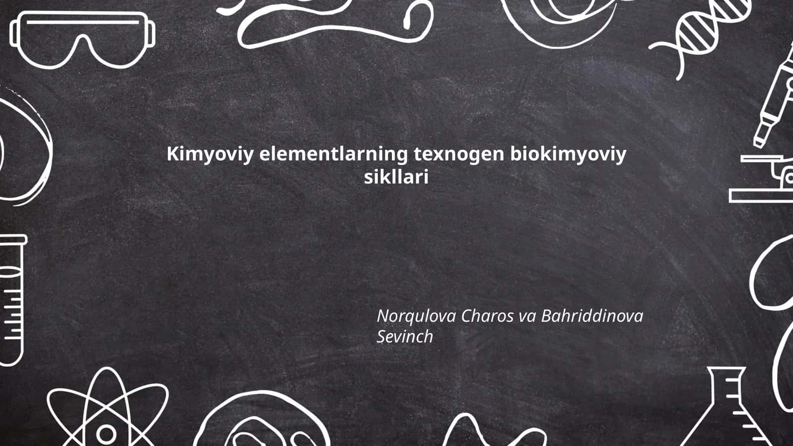 Kimyoviy elementlarning texnogen biokimyoviy sikllari