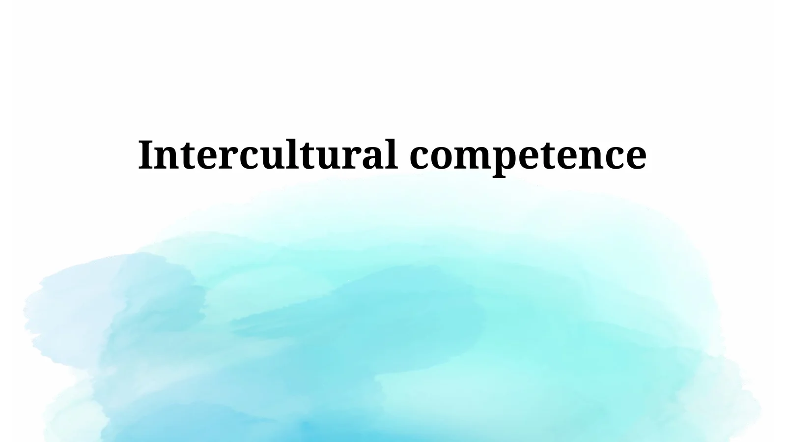 Intercultural competence