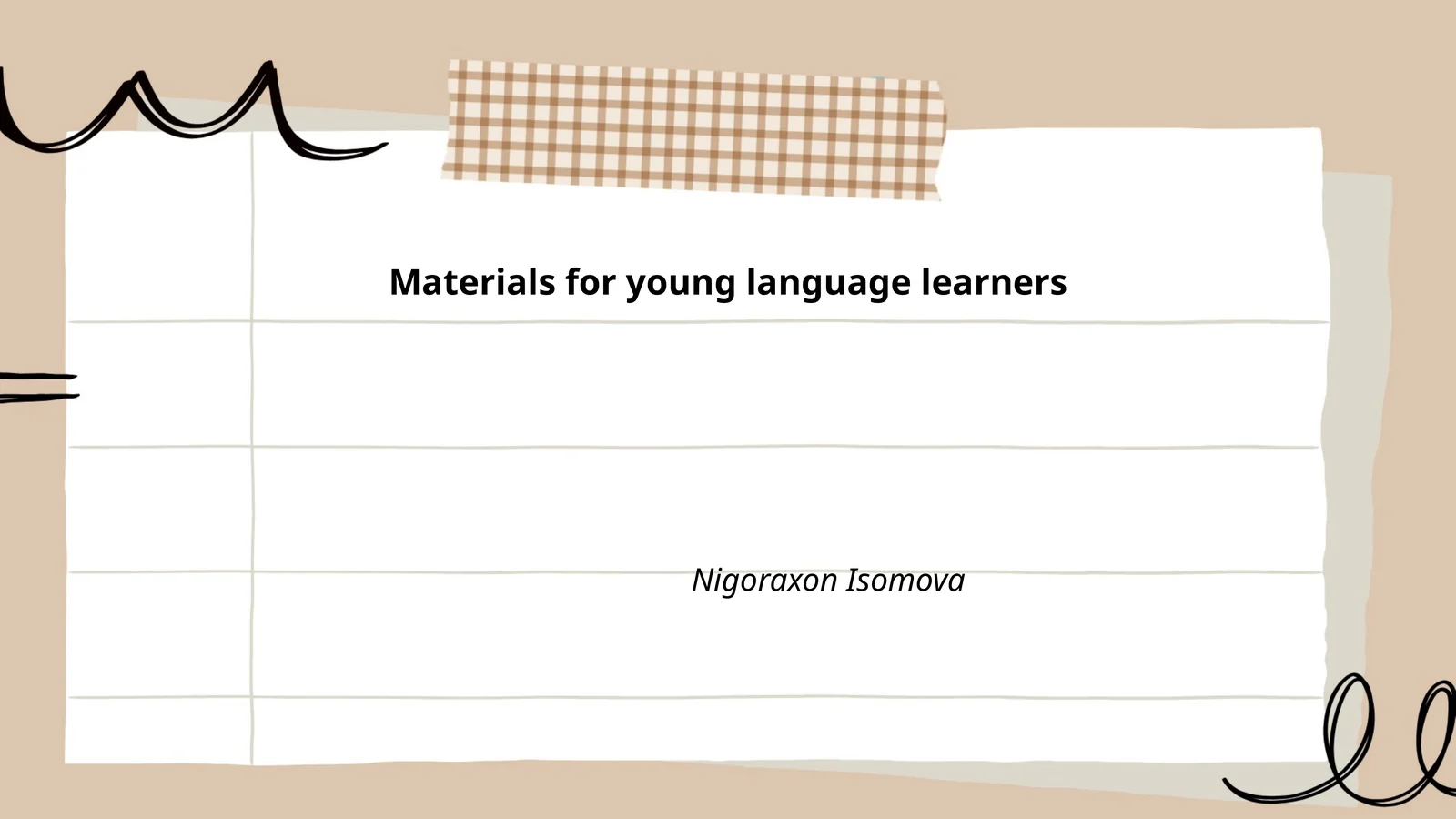 Materials for young language learners