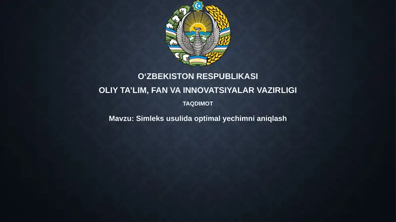 Simpleks usuli