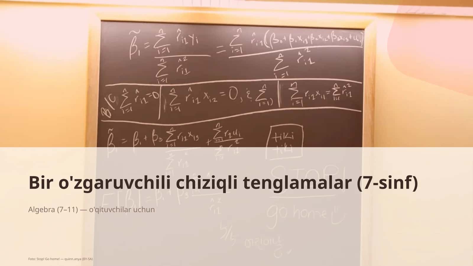 Algebra (7–11) — o'qituvchilar uchun