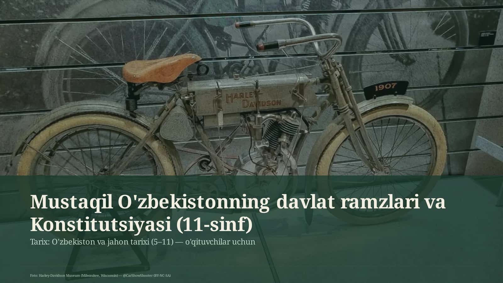 Mustaqil O'zbekistonning davlat ramzlari va Konstitutsiyasi (11-sinf)