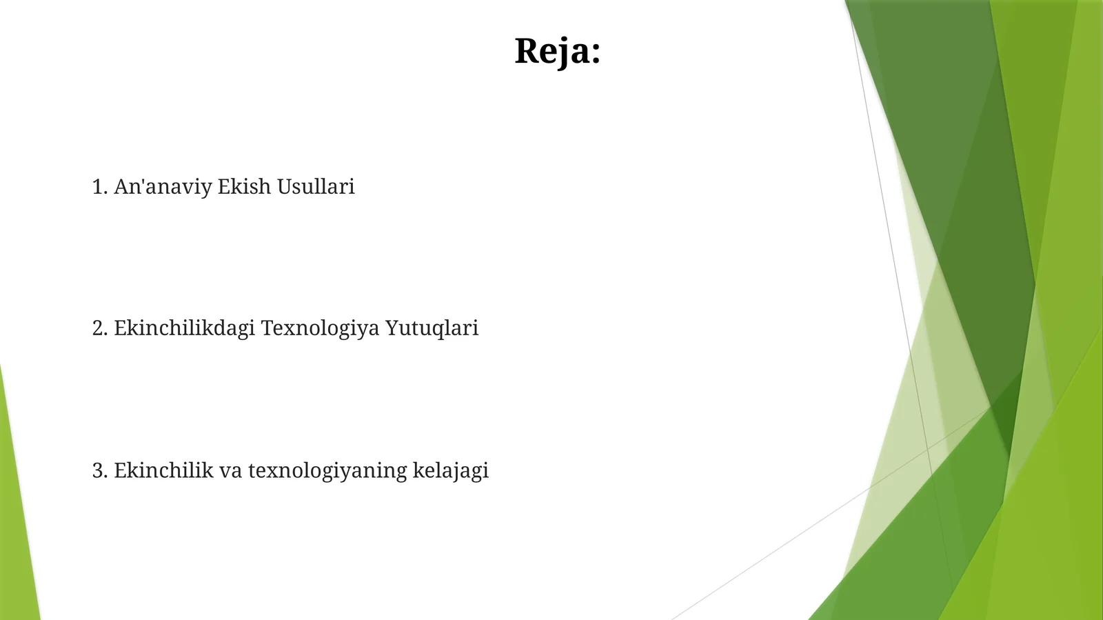 Sun'iy Intellekt (SI) Qishloq xo'jaligida