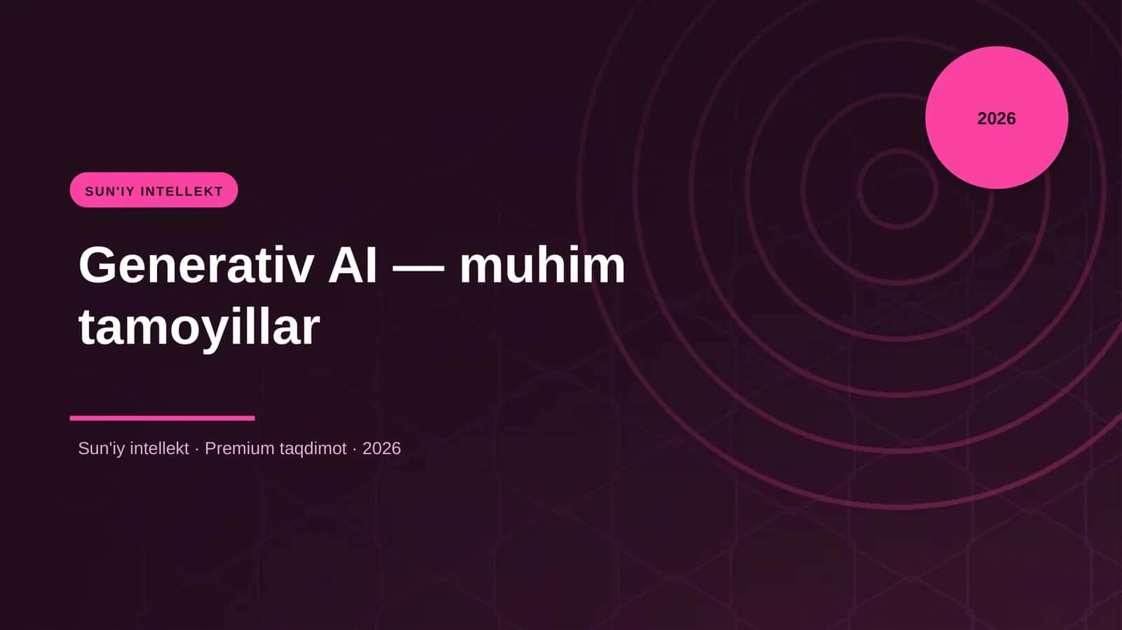 Generativ AI — muhim tamoyillar