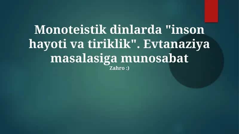 Evtanaziya va PAS: Yaxshi yoki yomon
