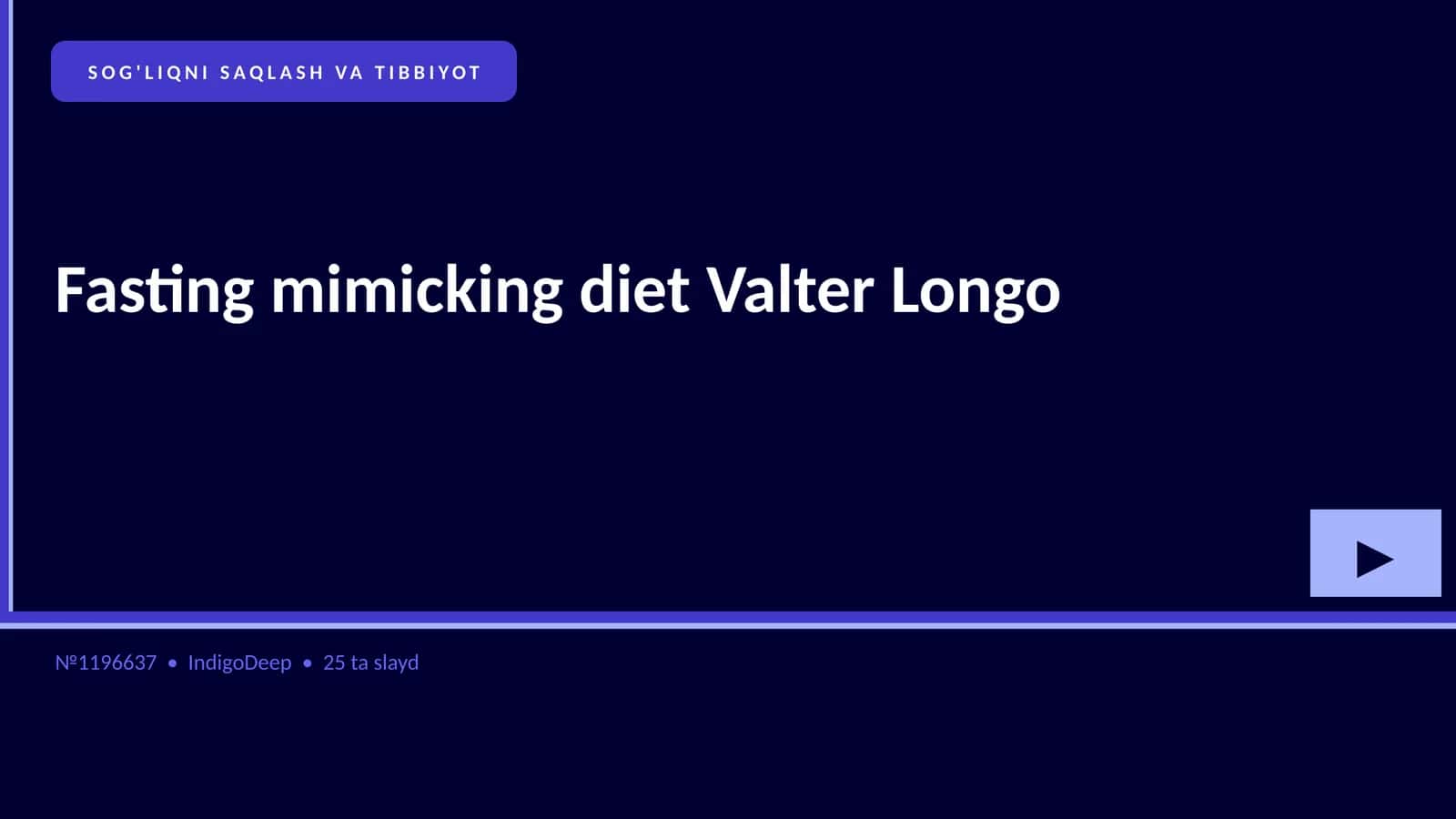 Fasting mimicking diet Valter Longo